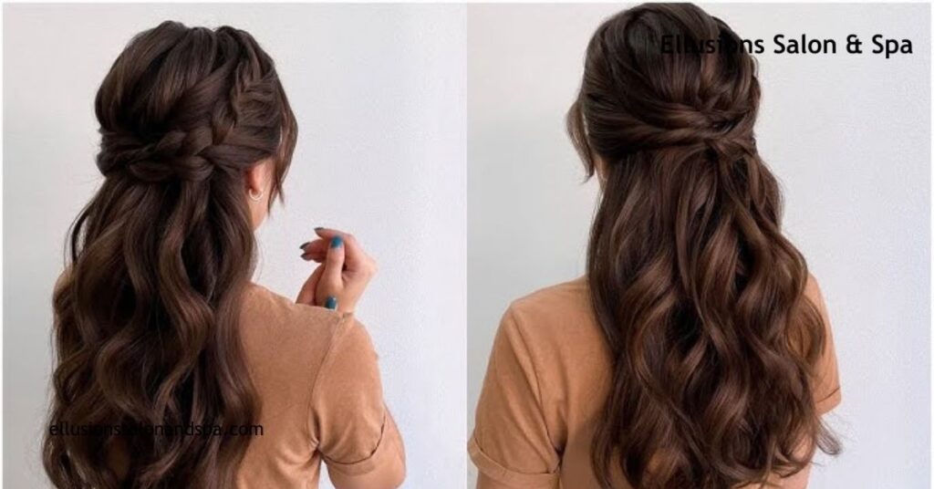 25 Stunning Hairstyles for Brunettes to Elevate Your Look Every Day 8 Half Up, Half Down Versatile Options for Any Occasion
