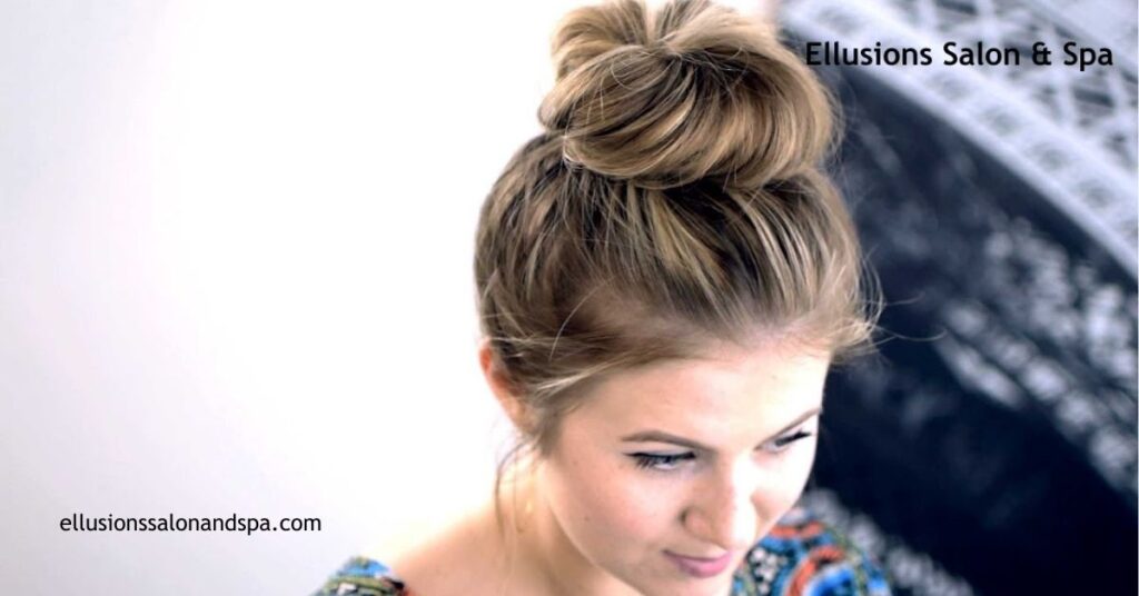 10 Stunning Long Hair Undos for Effortless Style on Any Occasion 3 Messy Top Knot