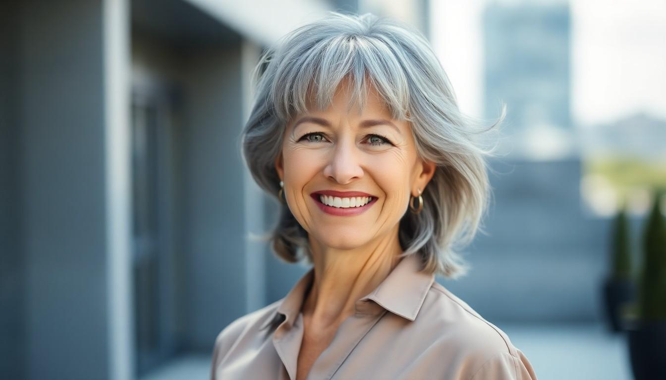 Ageless Glamour: 10 Stunning Bang Hairstyles That Flatter Women Over 50 11