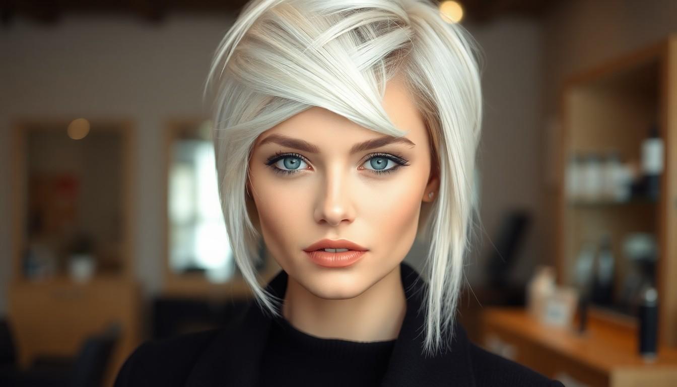 10 Stunning Short Haircuts with Side Bangs That Exude Confidence & Style 1