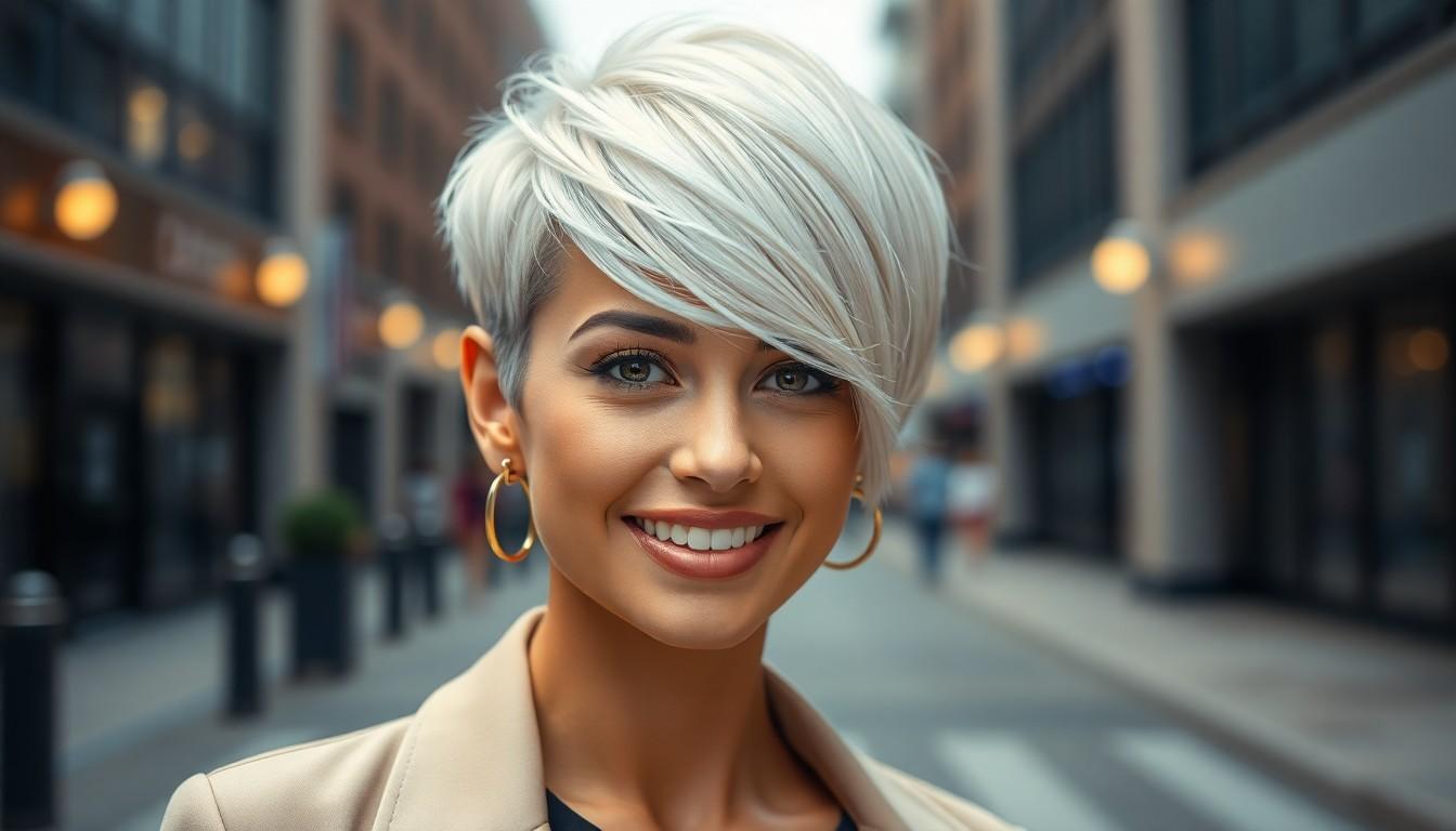 10 Stunning Short Haircuts with Side Bangs That Exude Confidence & Style 17