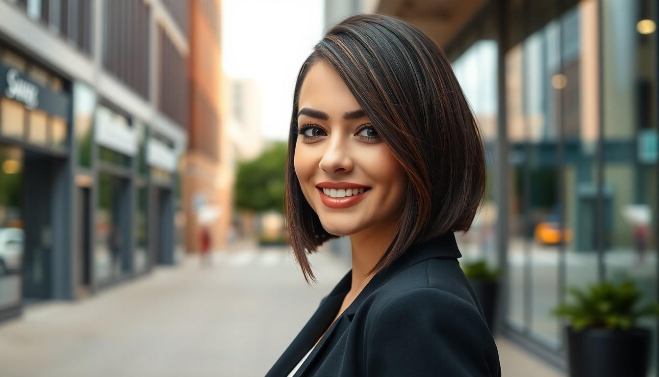 10 Stunning Short Haircuts with Side Bangs That Exude Confidence & Style 11