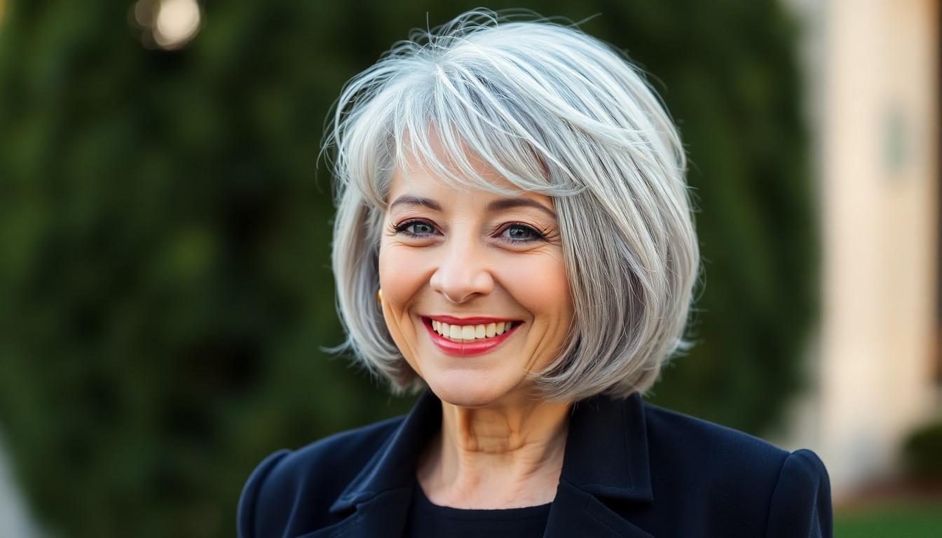 10 Chic Short Bob Haircuts That Make Women Over 60 Look Years Younger 14 10 Chic Short Bob Haircuts That Make Women Over 60 Look Years Younger 13